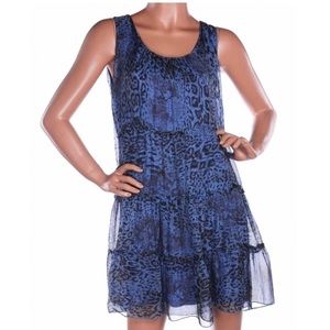 Polita silk leopard print dress sleeveless, Italy